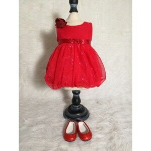 American Girl Doll Red Party Sparkle Holiday Dress Outfit 2013